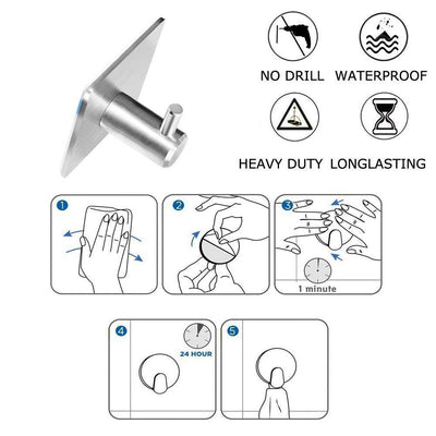Pack de 5 Ganchos Adhesivos para Toallas, Sombreros y Batas - Image 7