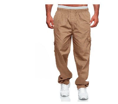 Pantalones Cargo Sueltos Multibolsillo para Exteriores y Fitness - Image 10