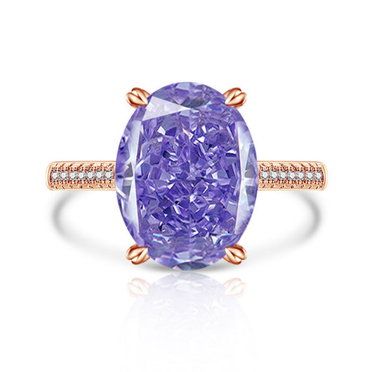 Anillo Versátil de Diamante Hielo Floral en Carbono Alto para Mujer - Image 51