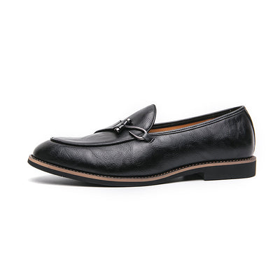 Zapatos Casuales Talla Grande Hombre Estilo Británico sin Cordones - Image 11
