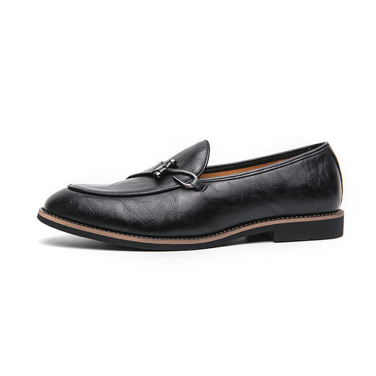 Zapatos Casuales Talla Grande Hombre Estilo Británico sin Cordones - Image 11