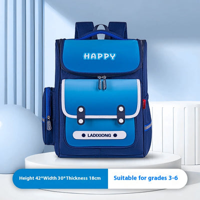 Mochila Escolar Infantil Ligera y de Gran Capacidad con Protección de Columna Estilo Británico - Image 8