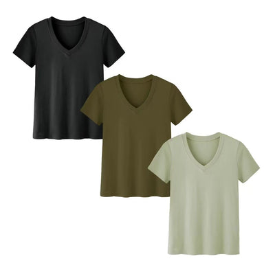 Blusa Suelta de Verano Cuello Redondo con Abertura Lateral - Image 29