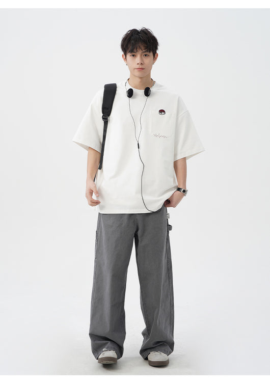 Camiseta de Algodón Puro con Diseño Bordado para Hombre - Image 11