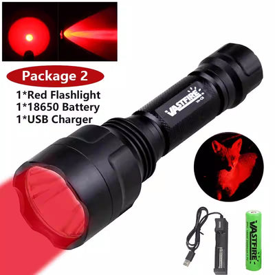 Linterna Táctica Profesional C8 - Luz Roja, Verde y Blanca de Alto Rendimiento - Image 9