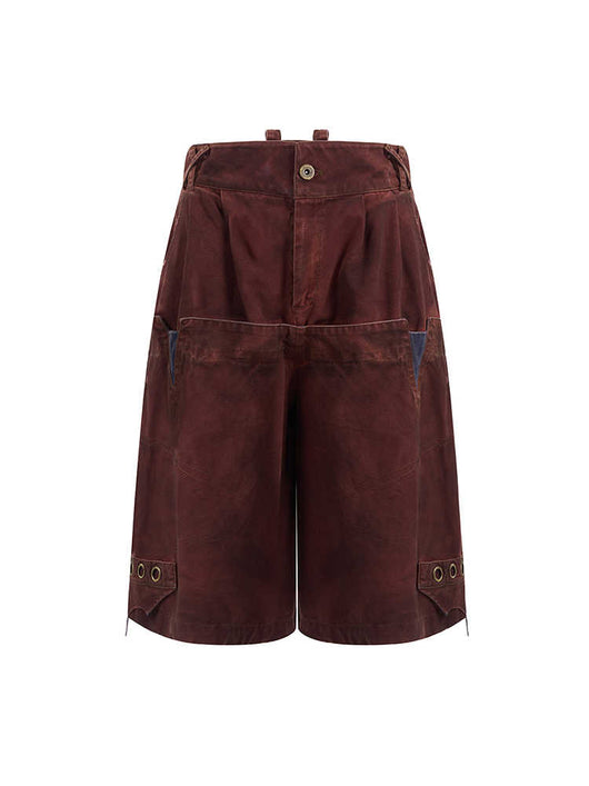 Pantalón Cropped Holgado con Doble Cintura y Costuras Lavadas para Hombre - Image 14