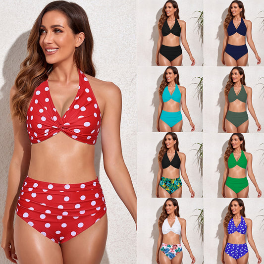 Bikini Multicolor Estilo Europeo y Americano para Mujer