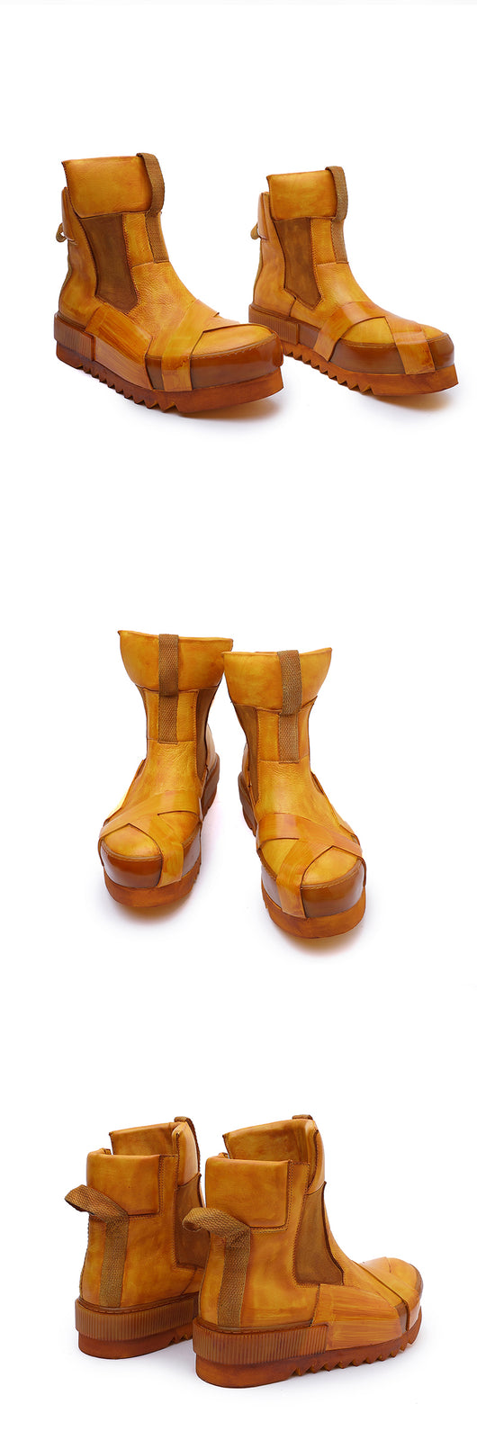 Zapatos Casual Retro de Cuero Artesanal con Suela Elevada - Image 18