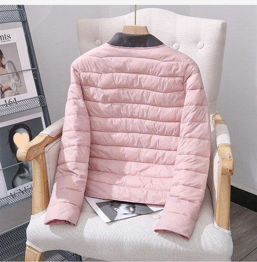Chaqueta Corta Acolchada de Algodón para Mujer - Ligera y Cálida - Image 27