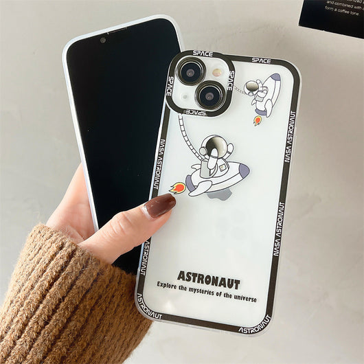 Funda Transparente para Celular con Diseño de Astronauta en Silicona - Image 11