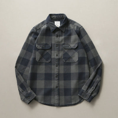 Camisa de Cuadros Gruesa Retro para Hombre con Manga Larga - Image 12