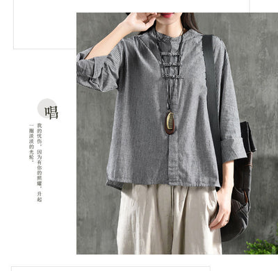 Camisa Cuadriculada Oversize Vintage con Detalles de Encaje - Image 9