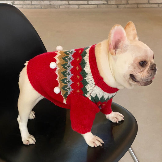 Suéter Navideño para Mascotas - Diseño Divertido de Pelea - Image 4
