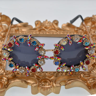 Gafas de Sol Estéreo con Girasoles de Rhinestones para Mujer - Image 5