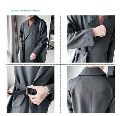 Cortavientos Hombre Largo Casual Liso Corte Relajado - Image 12