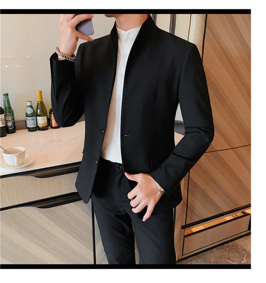 Blazer Slim Fit Ruoshuai para Hombre - Chaqueta Casual de Otoño - Image 37
