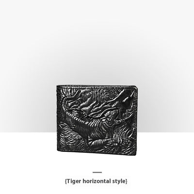 Cartera de Cuero Artesanal Grabada Retro para Hombre - Image 10
