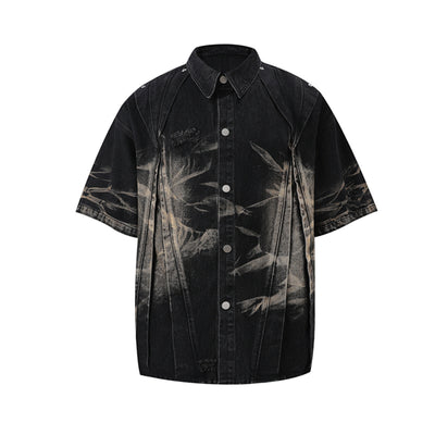 Conjunto de Camisa Vaquera Workwear Desgastada con Estilo Urbano - Image 7