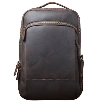 Mochila de Cuero Vintage Simplicity para Hombre - Image 4