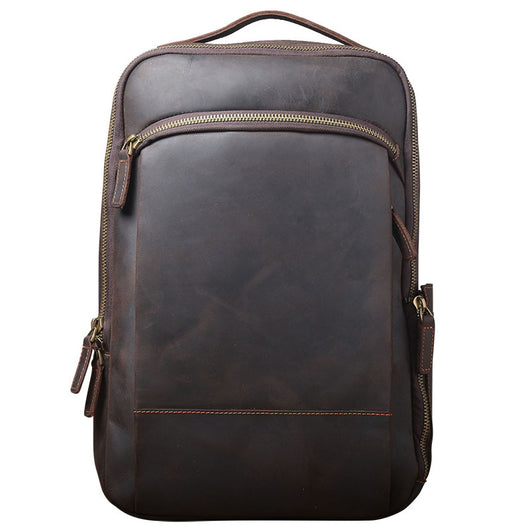 Mochila de Cuero Vintage Simplicity para Hombre - Image 4