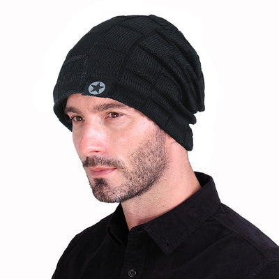 Gorro Tejido con Parche de Estrella de Cinco Puntas - Image 7