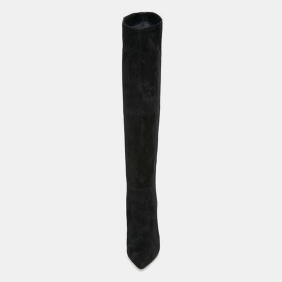 Botas Stiletto Plisadas Hasta la Rodilla