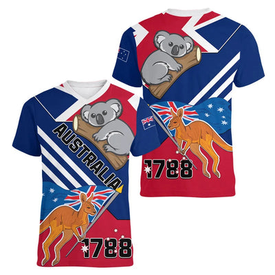 Camiseta Deportiva Infantil con Patrón de Canguro Australiano - Cuello V - Image 20