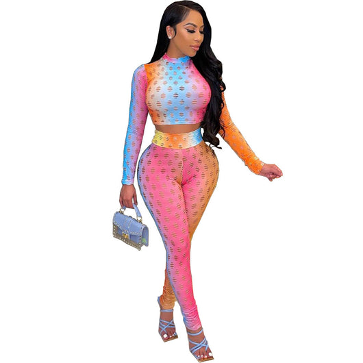 Conjunto Dos Piezas Transparente Ajustado Sexy - Image 8