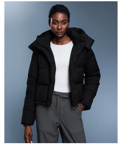 Abrigo de Plumas de Pato Blanco Desmontable con Capucha para Mujer - Invierno Cálido y Elegante - Image 21