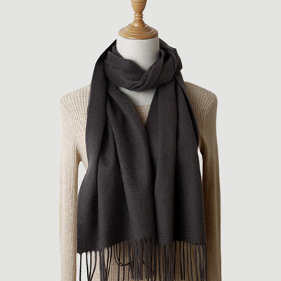 Bufanda de Cachemira Pura Colores Sólidos para Otoño e Invierno - Image 37