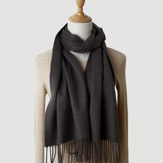 Bufanda de Cachemira Pura Colores Sólidos para Otoño e Invierno - Image 37