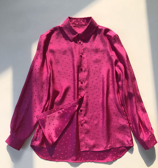 Camisa de Manga Larga en Satén Sedoso Reversible con Brillo - Image 25