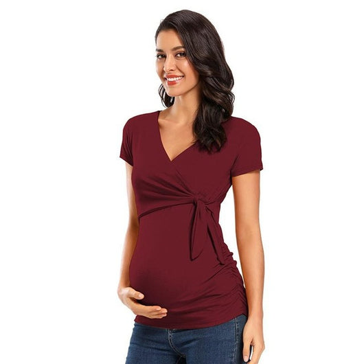 Blusas Premamá de Manga Larga y Cuello en V - Image 12