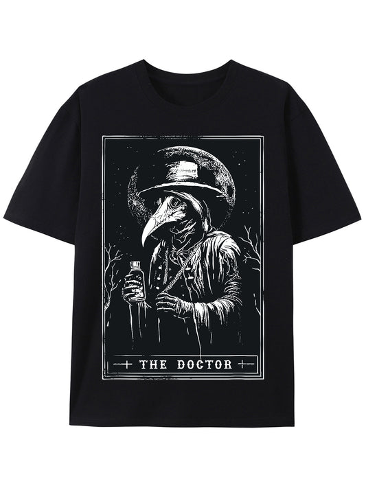 Camiseta Casual de Algodón para Hombre con Estampado de Horror y Misterio - Image 2