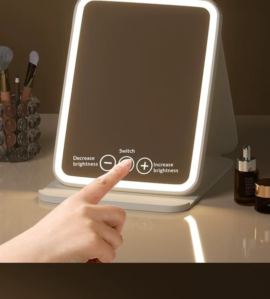 Espejo de Maquillaje LED Portátil Plegable con Luz Integrada - Image 12