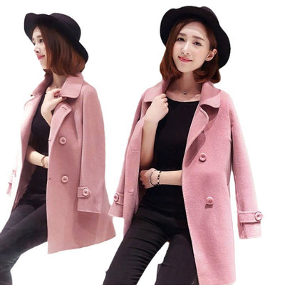 Abrigo de Lana Corte Coreano Slim Fit Elegante y Favorecedor para Mujer - Image 5