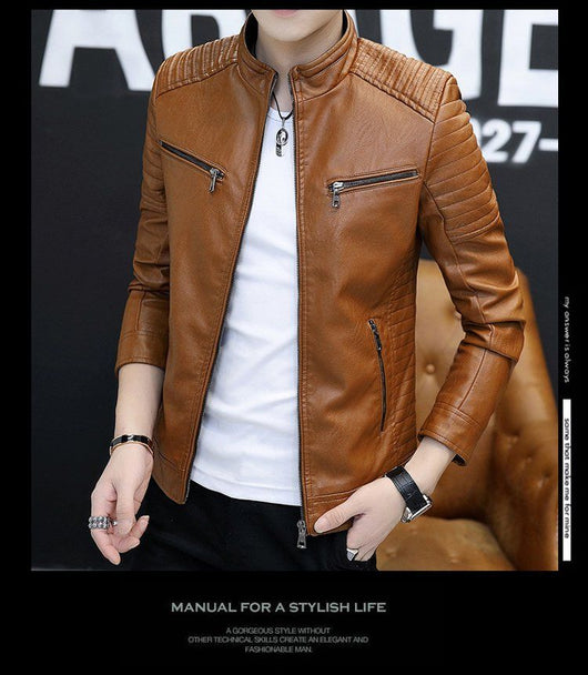 Chaqueta de Cuero para Hombre Primavera Otoño - Image 13