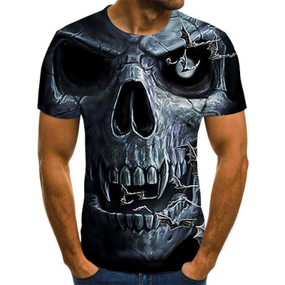 Playera Hombre Estampado Calavera Manga Corta - Image 3