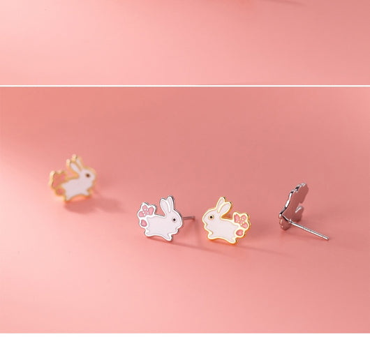 Aretes de Corazón Blanco Conejo Dulce - Diseño Femenino Tierno - Image 13