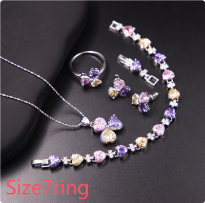 Conjunto de Joyería Trébol de Zirconia para Mujer - Image 18