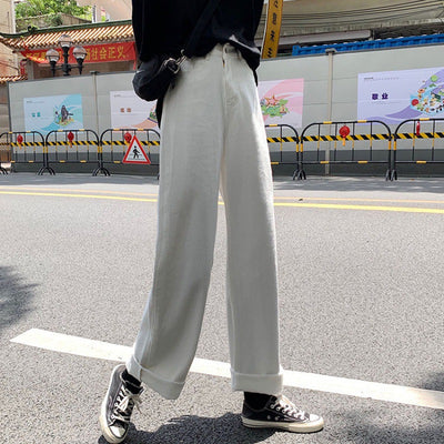 Pantalones de Cintura Alta Slim Fit con Borde Enrollado - Image 8