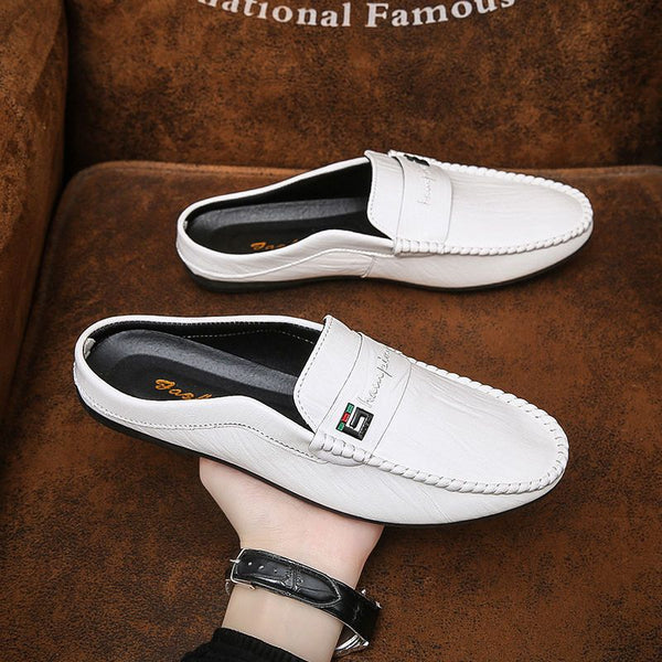 Mocasines Hombre Cuero Cerrados sin Talón - Comodidad Slip-On