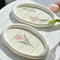 Plato de Cerámica con Relieve Tulipán Calla - Vajilla Francesa