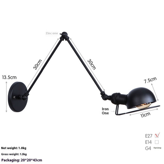 Lámpara LED de Pared Articulada para Estudio y Dormitorio - Image 22