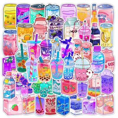 Stickers de Bebidas Estilo Instagram - Diseño Graffiti Cute