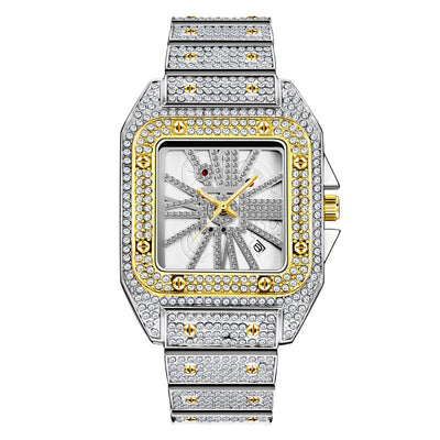 Reloj Hombre Hip Hop Diamantes Esfera Grande Cuarzo - Image 6