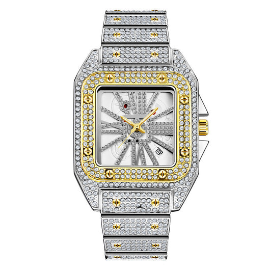 Reloj Hombre Hip Hop Diamantes Esfera Grande Cuarzo - Image 6