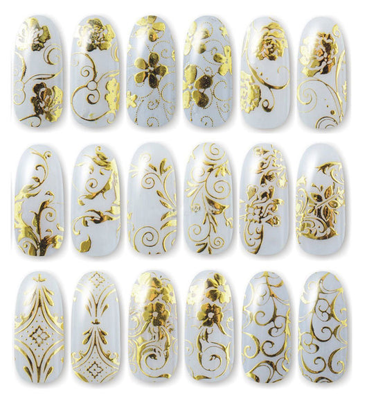 108 Stickers 3D para Uñas en Oro y Plata - Image 10