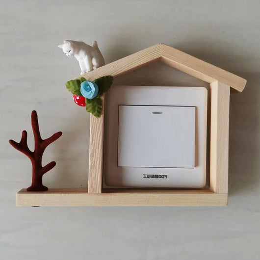 Marco Decorativo Hidropónico con Enchufe de Madera y Pegatinas - Image 10