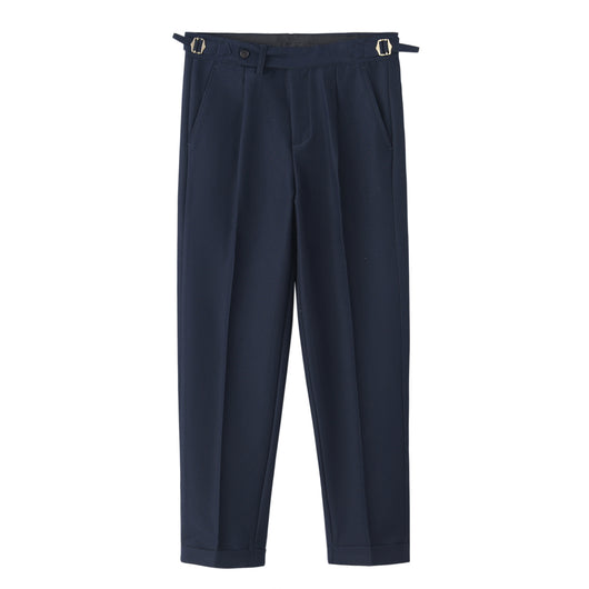 Pantalones Business Casual de Talle Alto Texturizados para Hombre - Image 13